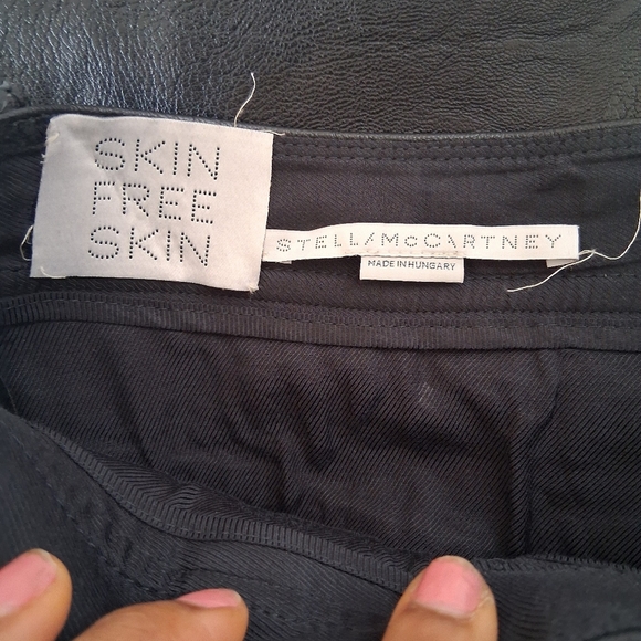 Stella McCartney Black Skin Free Skin Vegan Leather Pants Size X-Small - Picture 6 of 8